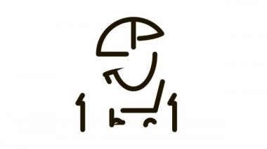 Pazar arabası simge animasyonunda uluslararası satış ortaklığı küresi