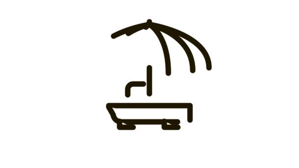 Caso de negocios proteger con paraguas Icon Animación — Vídeos de Stock