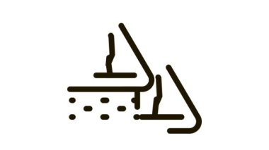 Suşi rulo lezzetli yemek ikon animasyonu