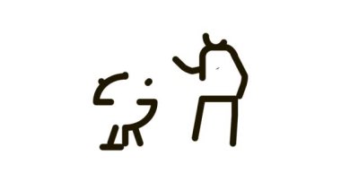 İnsan pişirme bbq Simgesi Canlandırması