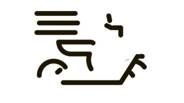 yemek teslimatı motosikleti Simge Canlandırması