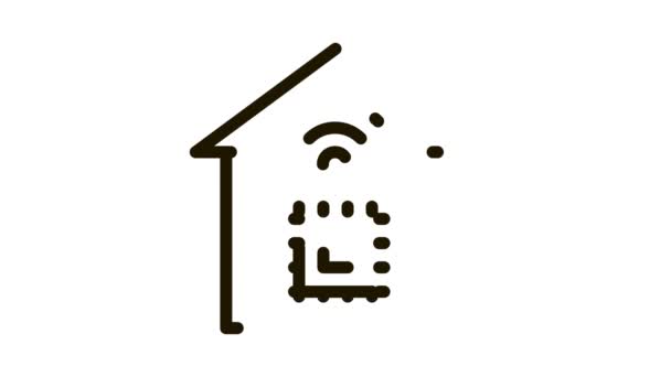 "умный" дом с чипом wifi — стоковое видео