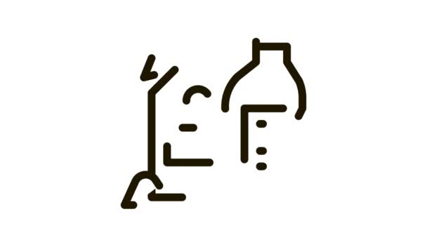 Средство для чистки сточных вод Icon Animation — стоковое видео