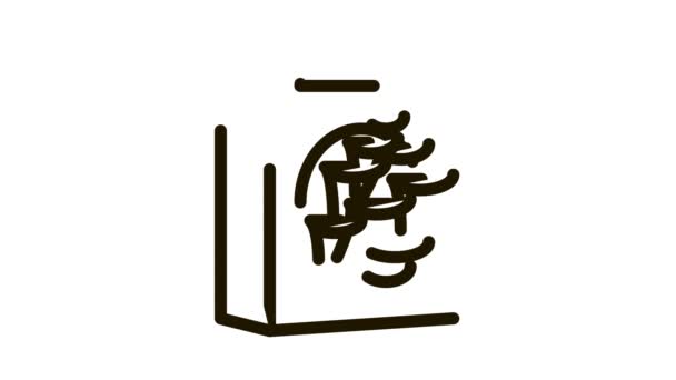 Granja de hongos kit de cultivo en casa Icono Animación — Vídeo de stock