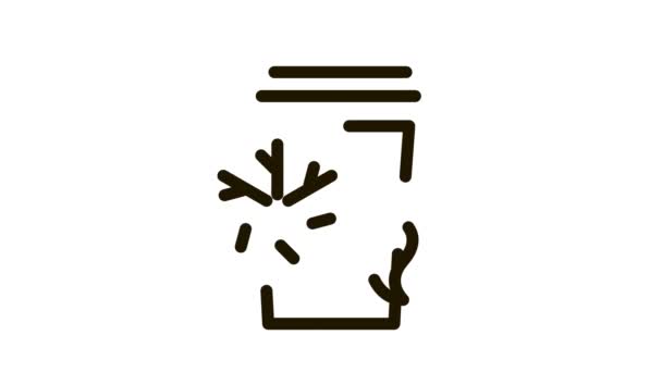 Cold coffee cup Icon Animation — Stock Video