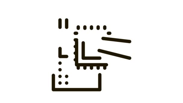 无线电微晶片Icon动画 — 图库视频影像