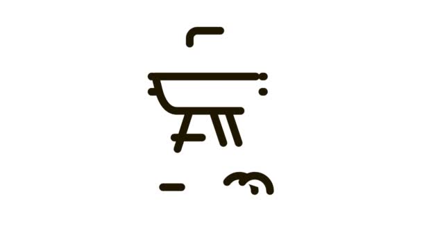 BBQ herramienta de cocinero Icono Animación — Vídeos de Stock