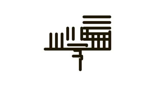 Bbq grid Icon Animación — Vídeos de Stock