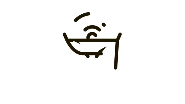 Caixa de alimentos wifi marca Icon Animação — Vídeo de Stock