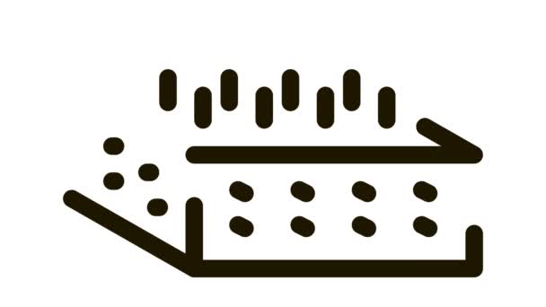 Будівельна фурнітура для фундаменту Іконка Анімація — стокове відео