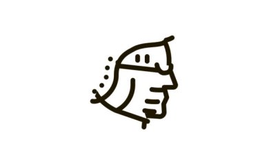 Koruyucu şapka maskesi takan cerrah simge canlandırması