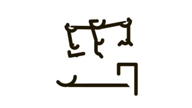 Robot cerrah ve hasta masa ikon animasyonu