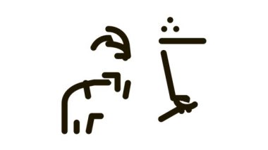 Çiçekçi kurye teslimatı Simge Canlandırması