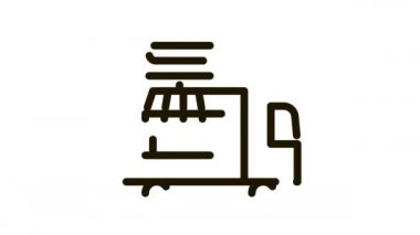 Fast food kamyonu simgesi canlandırması