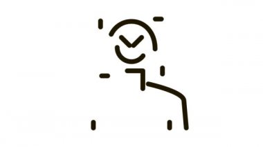 derin sahte insan silueti Simge Canlandırması