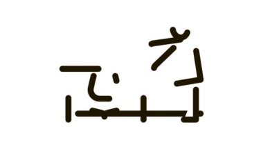 Kamp alevi ikon animasyonunda insan kaynayan besin