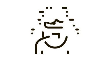 Sanal gerçeklik gözlüğü takan kadın Simge Canlandırması