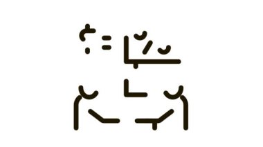 müzakere tablosu ilgisi ve para simgesi illüstrasyonu