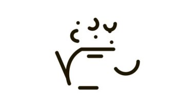 Çay yapraklı çaydanlık Simge Canlandırması