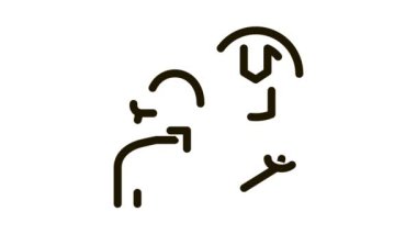 Kişi yardım sorunları ayarlama Simge Canlandırması