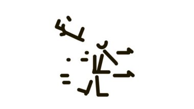 Göçmen Adam Turist Simgesi Canlandırması