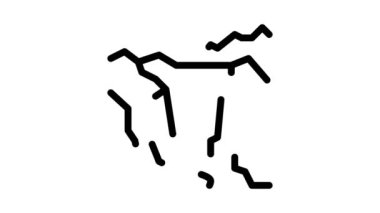 Dağ manzarası simgesi canlandırması