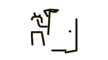 Adam apartmana halı getiriyor Simge Canlandırması