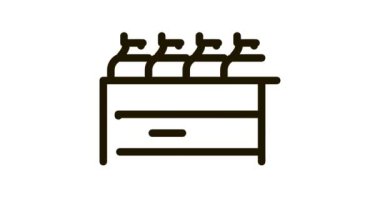 Süt şişeleri ile kutu Simge Canlandırması