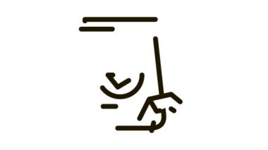 Kese kağıdındaki kömür Simgesi Canlandırması