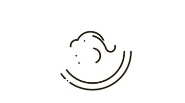 Tipik Amerikan kahvaltı simgesi animasyonu