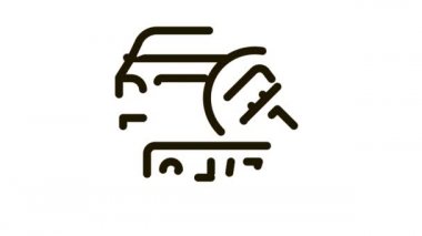 24 saat araba yıkama simgesi canlandırması