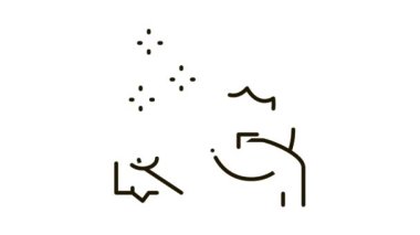 Kadın Temizleme Simgesi Canlandırması