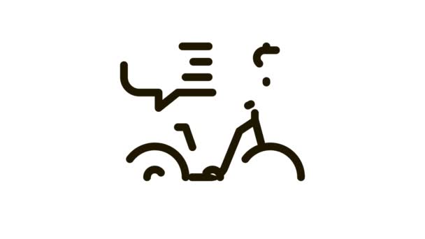 Pagamento por usar bicicleta Ícone Animação — Vídeo de Stock
