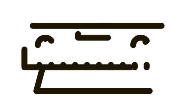 타일 길이 측정 아이콘 애니메이션 — 비디오