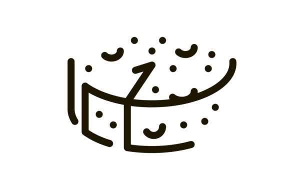 Cabeça de queijo Ícone Animação — Vídeo de Stock