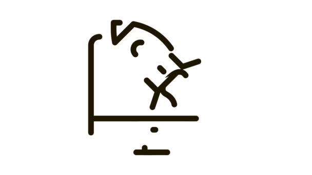 Rakete Computersteuerung Icon Animation — Stockvideo