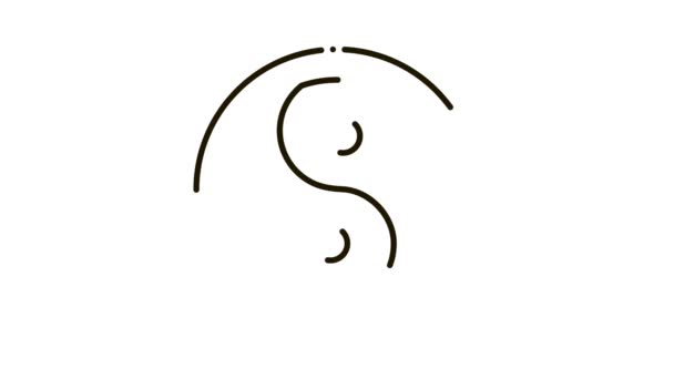Yin Yang Icon Animación — Vídeos de Stock