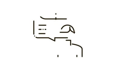 Konuşan Adam Bıçak Simgesi Canlandırması