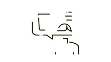 Erkek Konuşması Bira Simgesi Canlandırması