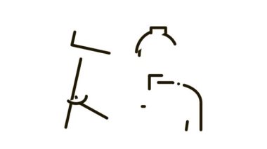 Man Hold Çekiç Simgesi Canlandırması