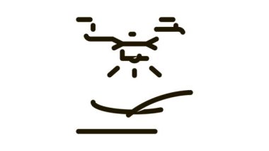 Drone Quadcopter Ekipman Simgesi Canlandırması