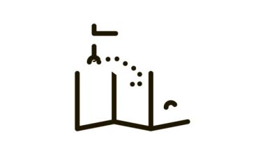 Haritanın Yönü Topografi Simgesi Canlandırması