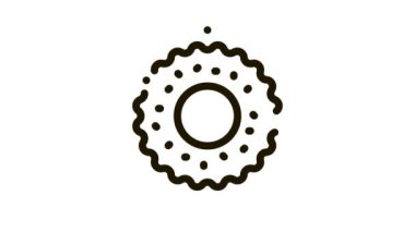 Donut Lezzetli Fırınlanmış Atıştırmalık Simgesi Canlandırması