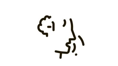 Yüksek Sesli Simge Canlandırması Düşünüyor