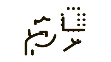 Kadın Çip Tutma Simgesi Canlandırması