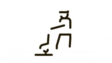 Golf Simgesi Canlandırması Oynayan Adam