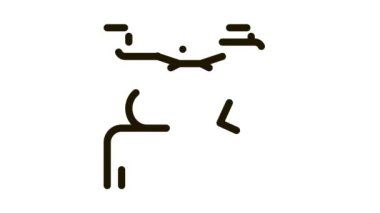 İnsan ve İHA Simgesi Canlandırması