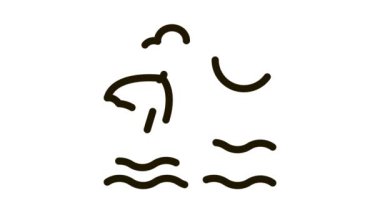 Şemsiyeli Plaj Simgesi Canlandırması