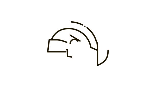 Antike Helm-Ikone — Stockvideo
