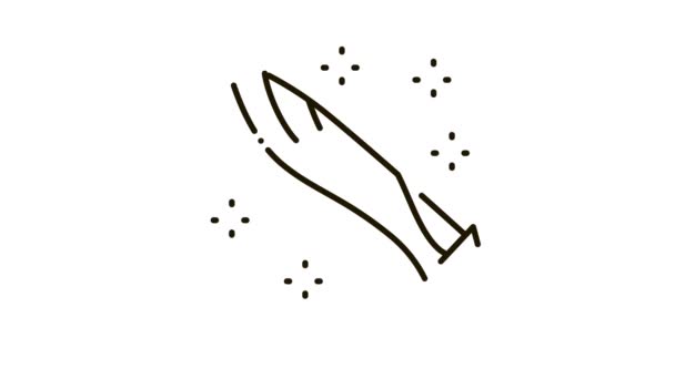 Sparkling Knife Icon Animazione — Video Stock